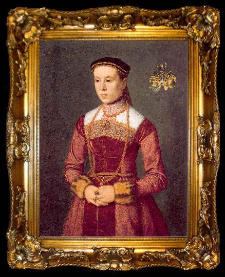 framed  Neufchatel, Nicolas de Portrait of a Young Lady, ta009-2